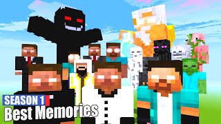 Monster Fight Season 1 BEST SCENE COMPILATION BRING BACK MEMORIES  Minecraft Animation [upl. by Kcinomod]