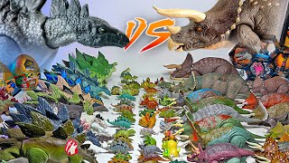 MEGA Triceratops VS Stegosaurus Jurassic World Dinosaurs Collection Battle [upl. by Jeroma246]