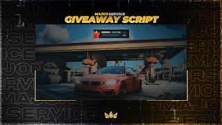 ESXFiveM ADVANCED 3in1 Ingame Giveaway Script  msgiveaway MajorService FiveM Script [upl. by Massarelli390]