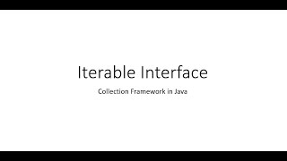 Iterable Interface [upl. by Klatt]