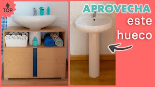 Mueble a Medida para LAVABO CON PEDESTAL ✅ Mejora Tu Baño SIN OBRAS [upl. by Durnan]