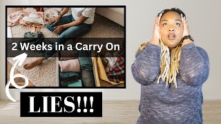 Every Packing Video on YouTube is Lying to You How to Actually Pack for 2 Weeks with a Carry on [upl. by Annaid636]