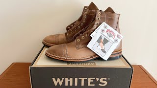 White’s MPM1 Boots in Natural Chromexcel  Unboxing [upl. by Leafar]