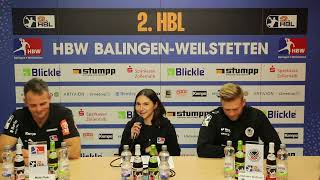 Pressekonferenz zum Spiel HBW BalingenWeilstetten vs Eulen Ludwigshafen [upl. by Huang]