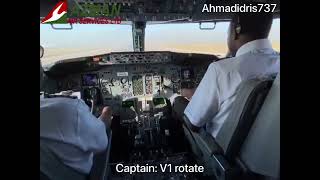 COCKPIT VIEW  Azman air Boeing 737300 departing Kano airport 🇳🇬✈️ [upl. by Shafer]