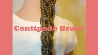 Centipede Braid Hairstyle 4 Strand Fishtail Braid [upl. by Eiralih]