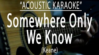 Somewhere only we know  Keane Acoustic karaoke [upl. by Seerdi]