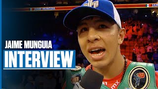 Jaime Munguia Wants Caleb Plant And Edgar Berlanga Next  POSTFIGHT INTERVIEW [upl. by Ennazzus]