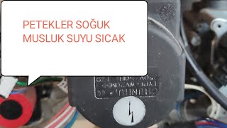 Kombi Muslukta Sıcak Su Var Petekler Isınmıyor Petekler Neden ısınmaz  3 Yollu Vana Motoru arıza [upl. by Ruenhcs]