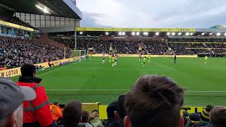 Sam McCallum Norwich goal ruled offside v Southampton 010124 Championship  Carrow Road [upl. by Ecyt626]