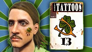 Fallout 4  Taboo Tattoos 13 Lucky Clover Unique Facial Tattoo  Guide [upl. by Shaner302]