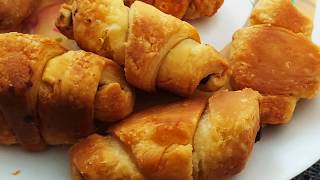 Croissant recipe  Chocolate Croissant at home  No oven recipe for croissant [upl. by Herminia401]