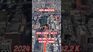 Taipei Marathon 2024 fly over the marathon course Video of the race path [upl. by Enyalahs92]