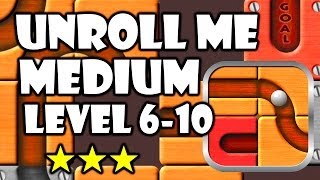 Unroll Me  Level 6 7 8 9 10  Medium 33 Stars  SolutionWalkthrough  Android iOS [upl. by Sarilda]