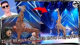 【㊗️30万再生】Man Changed into a Giraffe 🦒 In America got talent Show  Schumacher AGT americagottalent [upl. by Caleb]