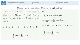 TEOREMA DE LA DIVERGENCIA DE GAUSS Y SUS APLICACIONES  Ejercicio 1 [upl. by Anglim545]