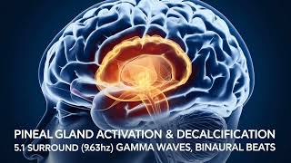 Pineal Gland Activation amp Decalcification 51 Surround 963Hz  963Hz Gamma Waves Binaural Beats [upl. by Raviv25]