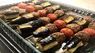 Fırında Şişte Köfteli Patlıcan Kebabı [upl. by Brasca]