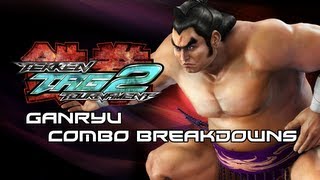 Tekken Tag 2 Ganryu Combo Breakdowns [upl. by Ongineb]