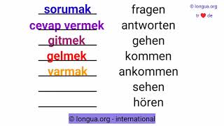 A1 A2 B1  Deutsch lernen Grammatik Test Deutsche Grammatik türkische und deutsche Verben üben [upl. by Quent]