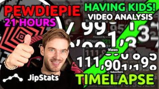 How did PewDiePies New Video Perform in the first 24 Hours Timelapse [upl. by Aurelio245]