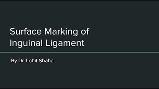 Surface Marking of Inguinal Ligament [upl. by Galan]