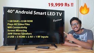 Budget 40quot Android Smart LED TV for only 19999 Rs [upl. by Haggai118]