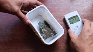 Radioactive Pitchblende Uranium Ore Uraninite with Radex RD1706 and DRSB01 Geiger Counters [upl. by Annovy]