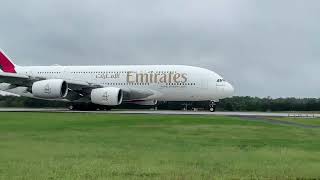 The Emirates Takeoff from Dulles International Airport [upl. by Zitvaa]