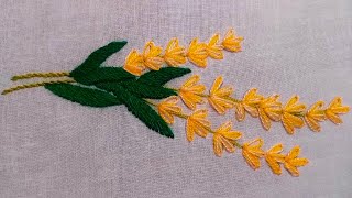 Lilac and cherry blossom  Embroidered Botanical elements for beginners Hand Embroidery Design [upl. by Clare]