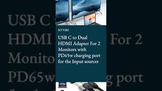 MTUC23 USB C to Dual HDMI Adapter Splitter 4K60Hz for MacBook [upl. by Lirbaj146]