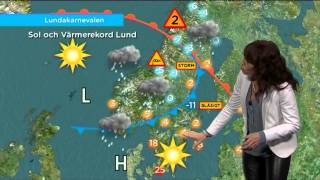 Väderprognos för Lundakarnevalen 2014 [upl. by Riebling828]