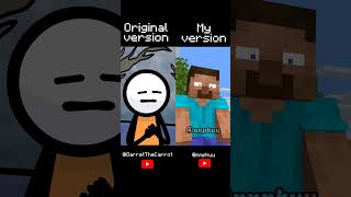 Original vs my Minecraft version CreditGarrettTheCarrot animation minecraft [upl. by Drolet]