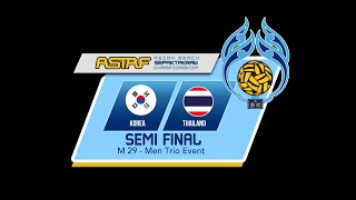 M29 Semi Final Men Trio  KOREA vs THAILAND  ASTAF Asian Beach Sepaktakraw Championship 2024 [upl. by Kori202]