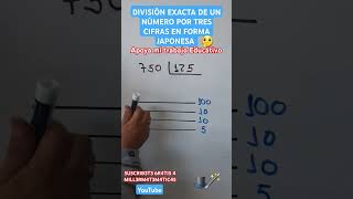 Division exacta de un numero por tres cifras en forma japonesa🚀Ejemplo 3📌Subscribe [upl. by Aiehtela]