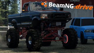 44x195 Boggers on the 97 Ford Sema Truck  BeamNG [upl. by Netnert221]