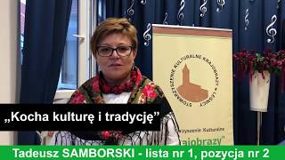 TADEUSZ SAMBORSKI  „Kocha kulturę i tradycję” [upl. by Xyla]