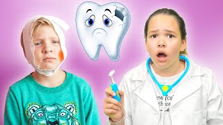 Amelia Avelina and Akim visit the dentist story [upl. by Kaazi]