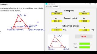 INTERSECTION IN SURVEYING [upl. by Spancake]