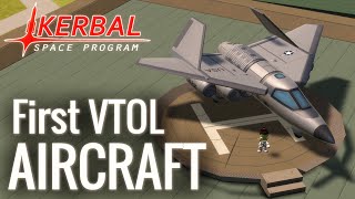 First VTOL Aircraft in HARD MODE Career KSP 30 [upl. by Elyk34]