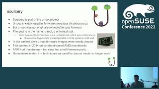 openSUSE Conference 2022  Sourcery a multiarchitecture root file system that is mostly source [upl. by Ronalda]