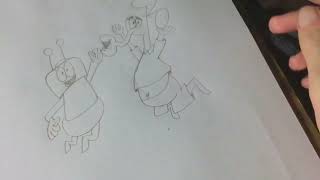 Drawing and Colouring The Red Ant and The Blue Aardvark celebrating the film getting 60 likes [upl. by Dhiren]