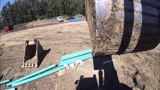 Digging Ditches Excavator operator and pipelayer point of view [upl. by Yecats]