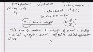 metal carbonyl  L3  synergistic effect  bonding in metal carbonyls [upl. by Eserahc]