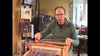 Warping the Harp your rigid heddle loom from Kromski  using warp sticks [upl. by Ehsrop]