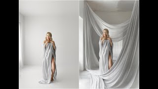 Photoshop Editing Tutorial  Draped Room Digital Backdrops [upl. by Aivart]