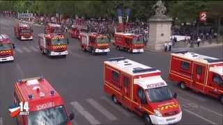 Défilé 14 Juillet 2015 Sapeur Pompiers De Paris BSPP [upl. by Neirual]