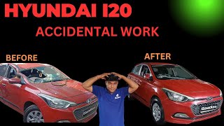 When Nature Strikes Hyundai i20 Accident By Falling Tree Car Pillar amp Roof Repair  Gaadizo [upl. by Greeley]