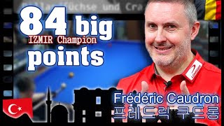 84 big points by champion 🇧🇪 Frederic Caudron at 🕌 Izmir bilardo cup 2019 [upl. by Noid]