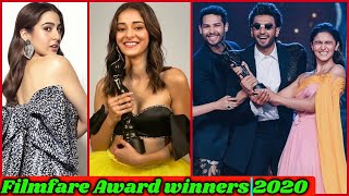 Winners of Filmfare Awards 2020  Ananya Panday Alia Bhatt Ranveer Singh Ayushmann Khurrana [upl. by Hindu]